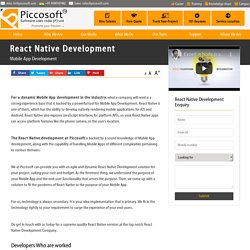 React Native development company Chennai, Bangalore