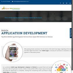 Mobile App Development Company In Chennai