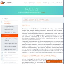 Get Best NodeJS Development Services at Synsoft Global