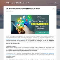 Tips to Check an App Development Company in the Market