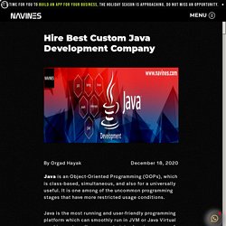 Hire Best Custom Java Development Company - Navines