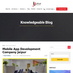 Mobile App Development Company Jaipur - Jploft Solutions