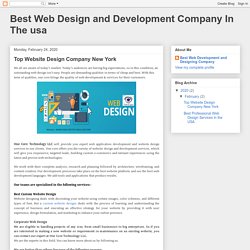 Best Web Design and Development Company In The usa: Top Website Design Company New York