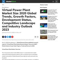 Virtual Power Plant Market Size 2020 Global Trends, Growth Factors, Development Status, Competitive Landscape and Industry Outlook 2023