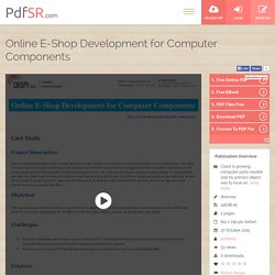 Online E-Shop Development for Computer Components