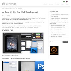20 Free UI Kits For iPad Development