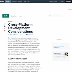 Cross-Platform Development Considerations