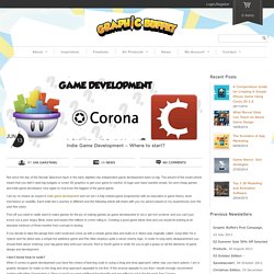 Indie Game Design & Development. Where to start? Gamesalad, Stencyl, CoronaGraphic Buffet