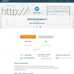 Web Development Course Online - How To Build A Blog