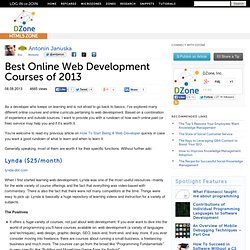Best Online Web Development Courses of 2013