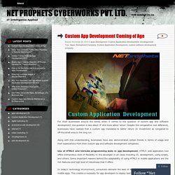 Custom App Development Coming of Age