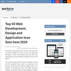 Top 50 Web Development, Design and Application Icon Sets from 2010
