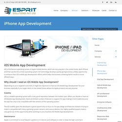 iPhone app development, ios,iphone developer, Esprit Solutions