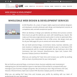 Wholesale Web Design, Development UK
