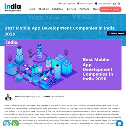 Best Mobile App Development Companies India 2020