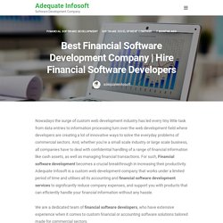 Hire Financial Software Developers - Financial Software Development