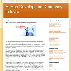 AI App Development Company in India: Hire Dedicated Mean Stack Developers in India
