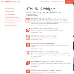 What's New: HTML5/JS Tools for Mobile and Web Development - DevExtreme