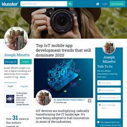 Top IoT mobile app development trends that will dominate 2020