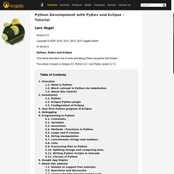 Python Development with PyDev and Eclipse