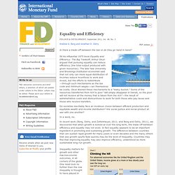 Finance & Development, September 2011 - Equality and Efficiency