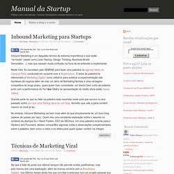 Lean Startups, Customer Development e Empreendedorismo Web