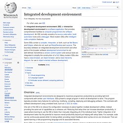 Integrated development environment