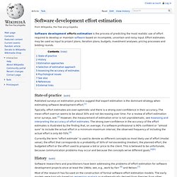 Software development effort estimation