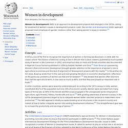 Women in development