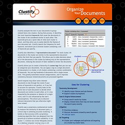 Clustering for e-Discovery, Taxonomy Development, and Search Engine Enhancement