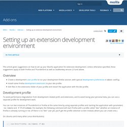 Setting up an extension development environment