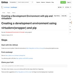 Creating a Development Environment with pip and virtualenv · zookeepr/zookeepr Wiki