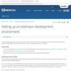 Setting up an extension development environment - MDC