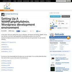Setting Up A WAMP,phpMyAdmin, Wordpress development environment