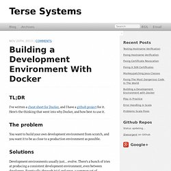 Building a Development Environment with Docker - Terse Systems