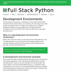 Development Environments - Full Stack Python