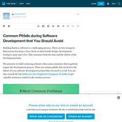 Common Pitfalls during Software Development that You Should Avoid! Equal Infotech