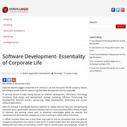 Software Development- Essentiality of Corporate Life
