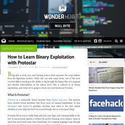 Exploit Development: How to Learn Binary Exploitation with Protostar