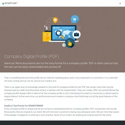 Company Digital Profile - Website Development, Facebook Marketing, Adwords, Email & Digital Marketing