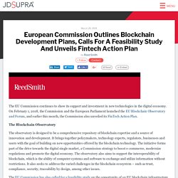 European Commission Outlines Blockchain Development Plans, Calls For A Feasibility Study And Unveils Fintech Action Plan