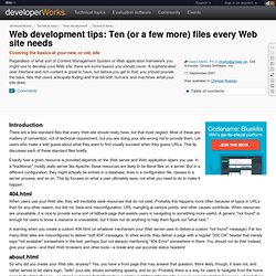 Web development tips: Ten (or a few more) files every Web site needs - StumbleUpon