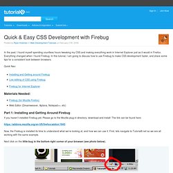 Quick &amp; Easy CSS Development with Firebug - Tutorial9