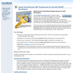 Smart Card software development .NET framework SDK - winscard smartcard wrapper API for C# and VB.NET, Visual Basic