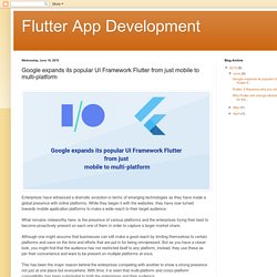 Flutter App Development: Google expands its popular UI Framework Flutter from just mobile to multi-platform