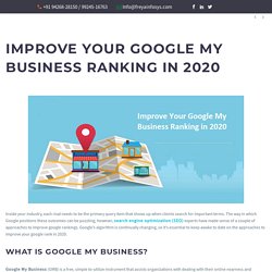 Improve Your Google My Business Ranking in 2020