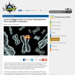 Luck Is A Bigger Factor In Cancer Development Than Lifestyle Or Genetics