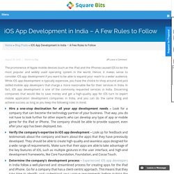 iOS App Development in India – A Few Rules to Follow
