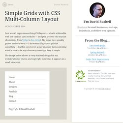 Simple Grids with CSS Multi-Column Layout