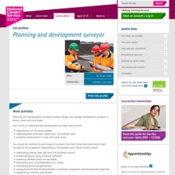 Planning and development surveyor Job Information